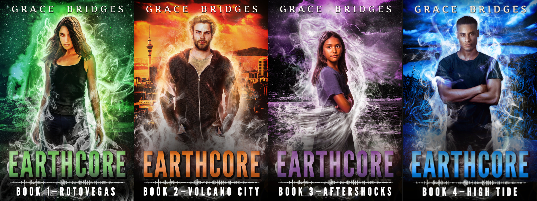 Book
              covers for Earthcore 1, 2, 3, 4