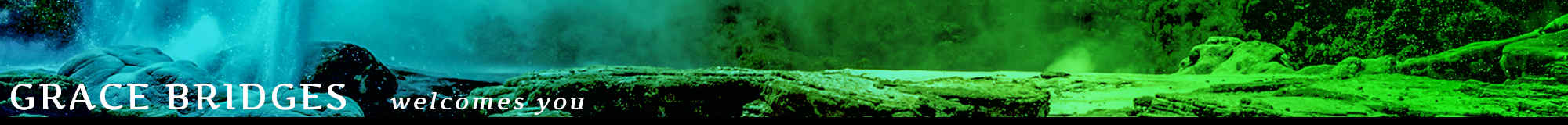 Grace
Bridges welcomes you (page header image of a geyser
landscape)