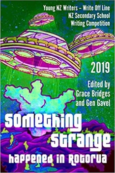 Something Strange cover, Aliens vs. Geysers by Kat
          Oliver, link to book
